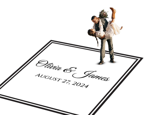 Custom Wedding Decal Dance Floor Wrap. Gloss Removable Vinyl. Monogram Print and Vinyl to cover your entire dancefloor. Wedding logo design.