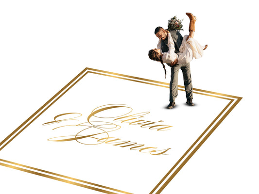 Custom Wedding Decal Dance Floor Wrap. Gloss Removable Vinyl. Monogram Print and Vinyl to cover your entire dancefloor. Wedding logo design.
