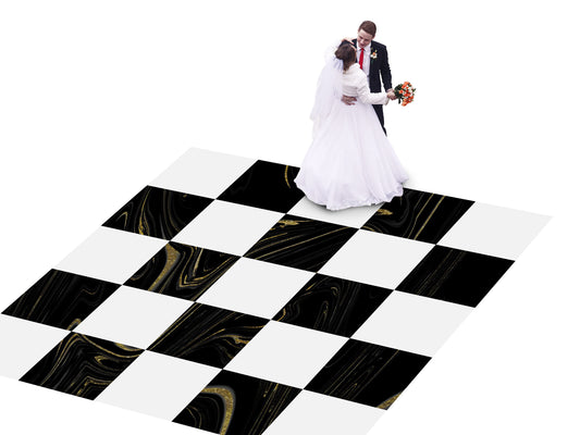Marble Checkerboard Custom Wedding Decal Dance Floor Wrap. Removable Vinyl. Vinyl Print to cover the dancefloor. Wedding. Free shipping!
