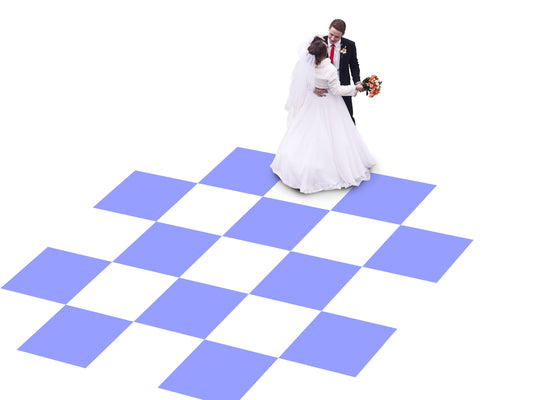 Custom Wedding Decal Dance Floor Wrap Gloss Removable Vinyl. Square pattern or diamond shape Checkerboard. Wedding logo. Free shipping