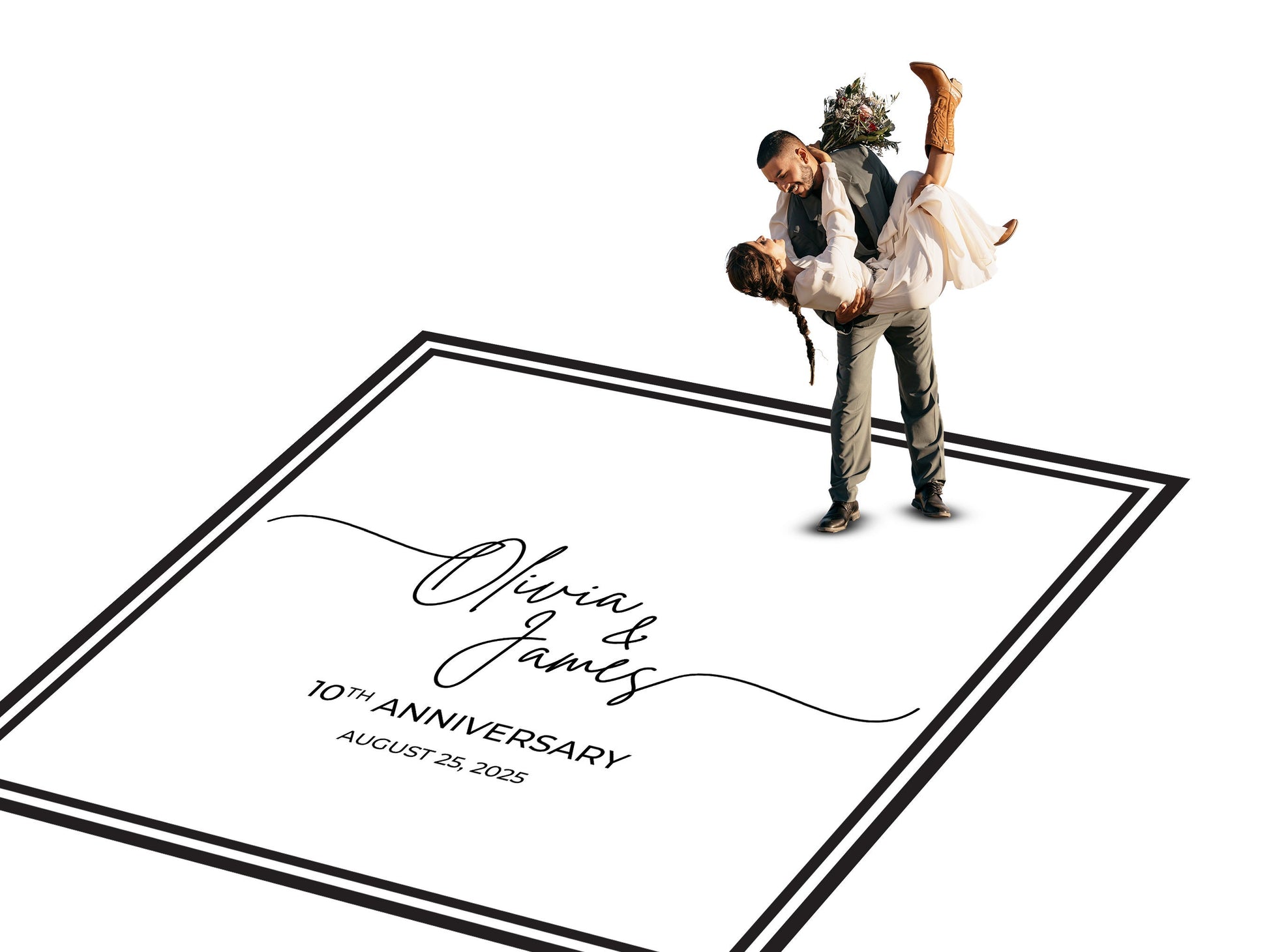 Custom Wedding Decal Dance Floor Wrap. Gloss Removable Vinyl. Monogram Print and Vinyl to cover your entire dancefloor. Wedding logo design.