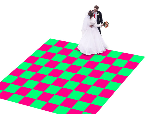 Custom Wedding Decal Dance Floor Wrap Gloss Removable Vinyl. Diamond pattern Diamond shaped Checkerboard design. Wedding logo. Free shipping