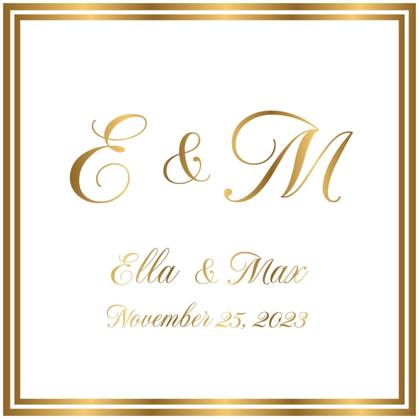 Custom Wedding Decal Dance Floor Wrap Gloss Removable Vinyl. Monogram Print and Vinyl to cover the entire dancefloor. Wedding logo design