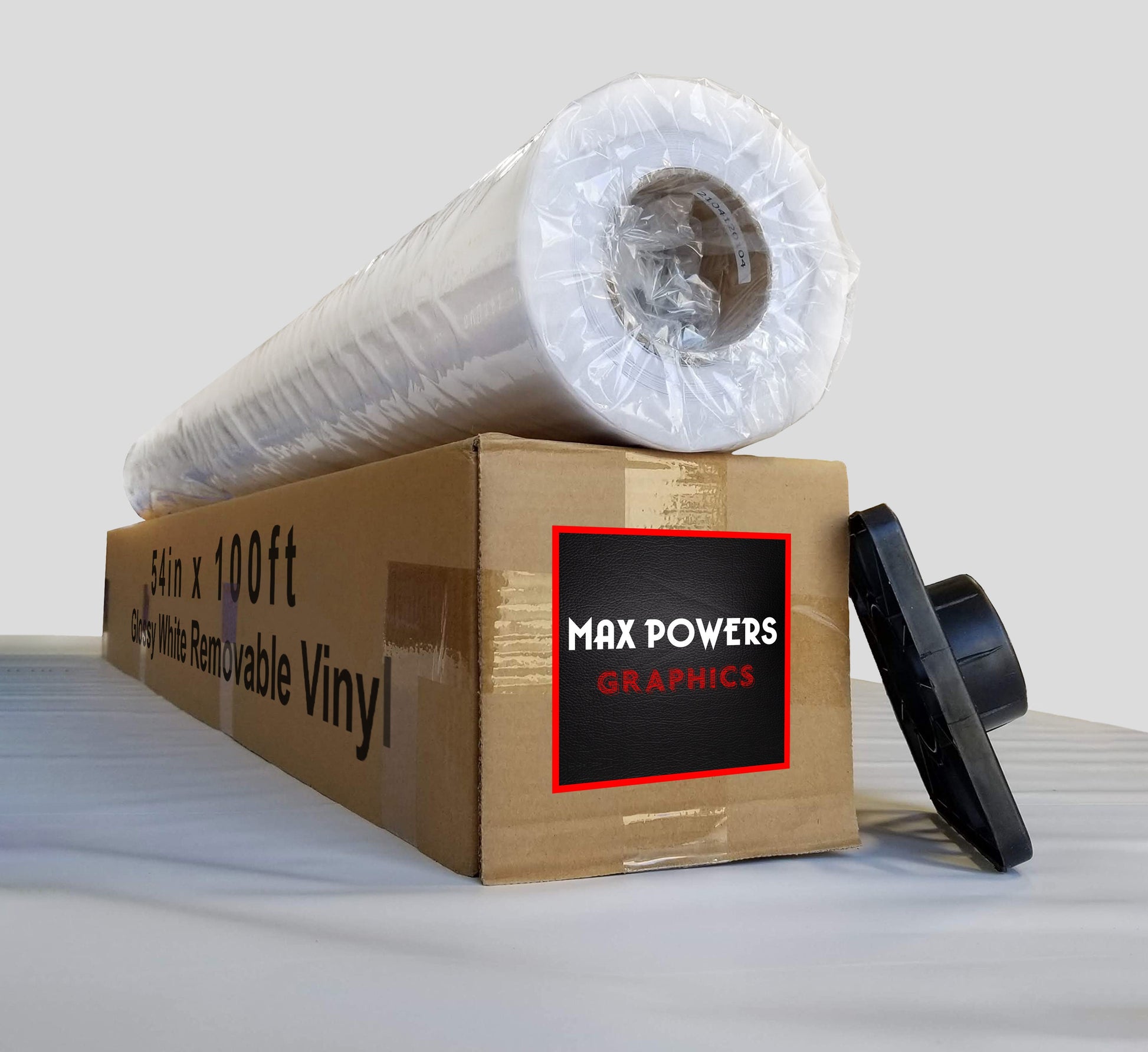 Glossy White Removable Dance floor Wrap Vinyl Roll. 54in x 100ft. Enough to Wrap a 20ft by 20ft dancefloor + Install tool. Free Shipping.