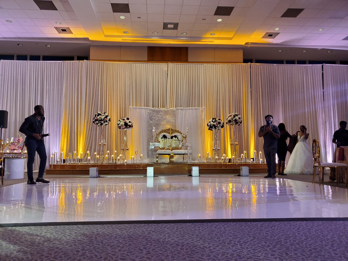 Glossy White Removable Dance floor Wrap Vinyl Roll. 54in x 100ft. Enough to Wrap a 20ft by 20ft dancefloor + Install tool. Free Shipping.