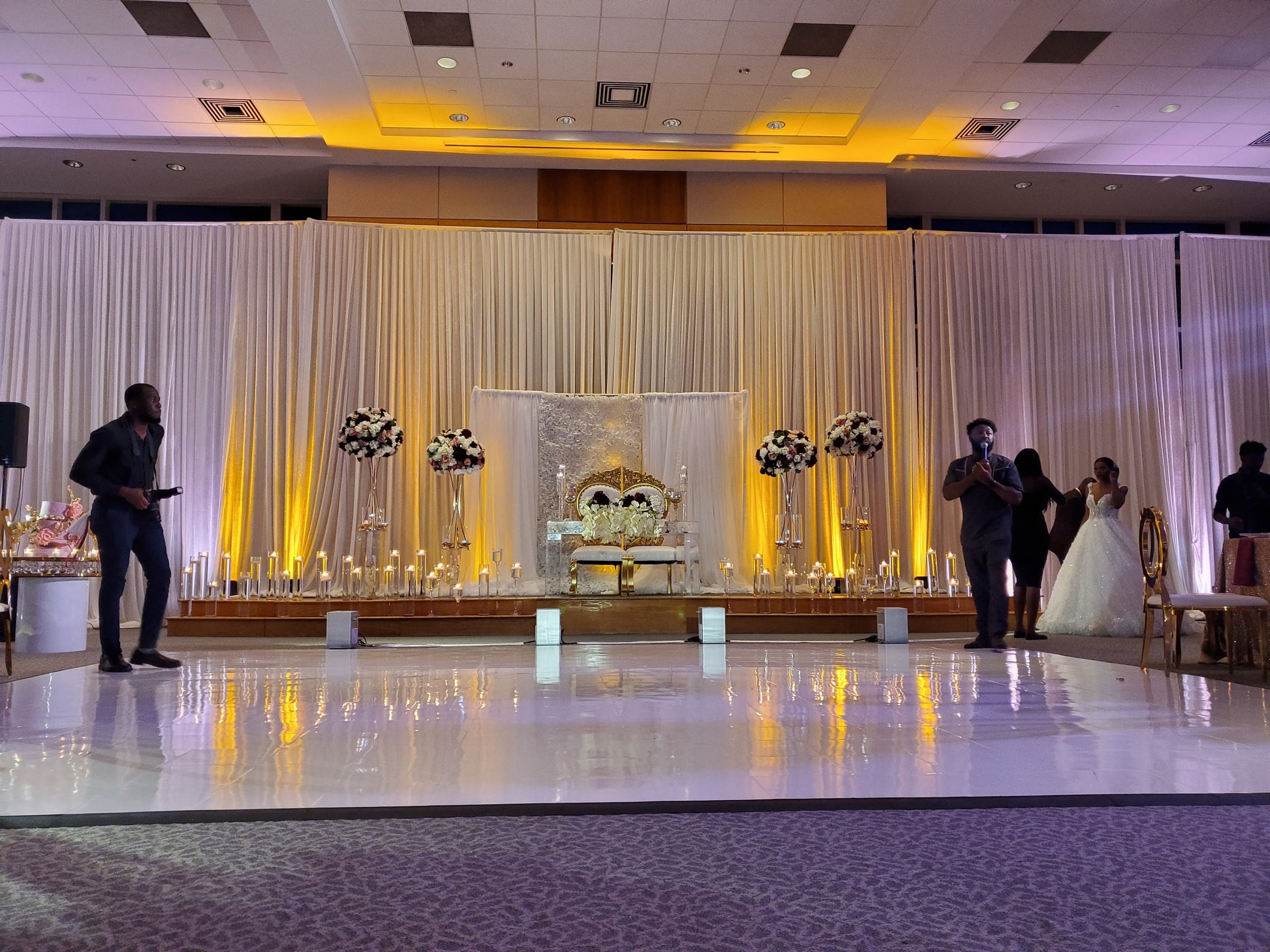 Glossy White Removable Dance floor Wrap Vinyl Roll. 54in x 100ft. Enough to Wrap a 20ft by 20ft dancefloor + Install tool. Free Shipping.