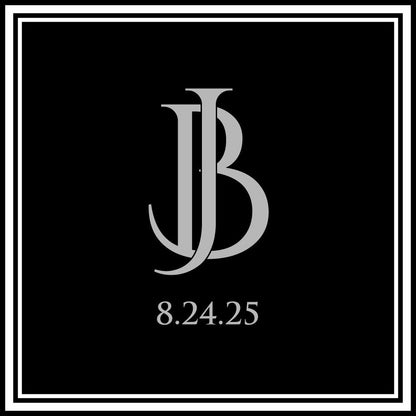 Custom Wedding Decal Dance Floor Wrap Gloss Removable Vinyl. Monogram Print and Vinyl to cover the entire dancefloor. Wedding logo design