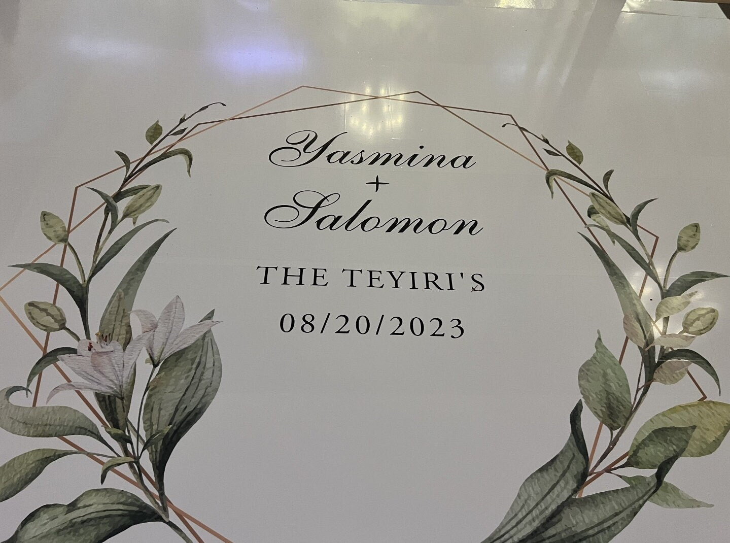 Custom Wedding Decal Dance Floor Wrap Gloss Removable Vinyl. Monogram Print and Vinyl to cover the entire dancefloor. Wedding logo design
