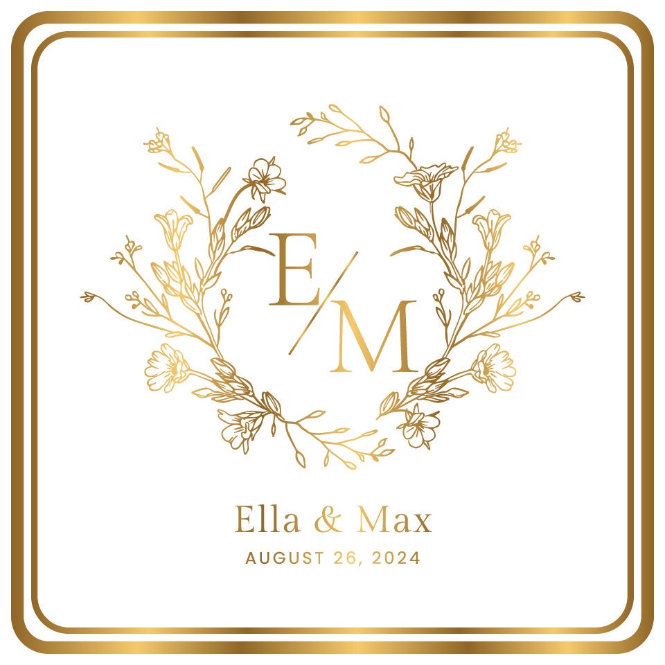 Custom Wedding Decal Dance Floor Wrap Gloss Removable Vinyl. Monogram Print and Vinyl to cover the entire dancefloor. Wedding logo design