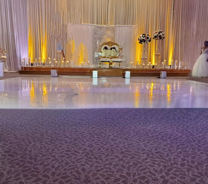 Glossy White Removable Dance floor Wrap Vinyl Roll. 54in x 100ft. Enough to Wrap a 20ft by 20ft dancefloor + Install tool. Free Shipping.