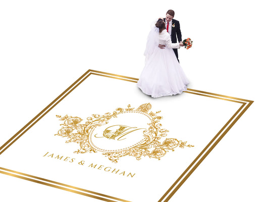Full Print Custom Wedding Decal Dance Floor Wrap Gloss Removable Vinyl. Wedding Dancefloor design. Free Shipping