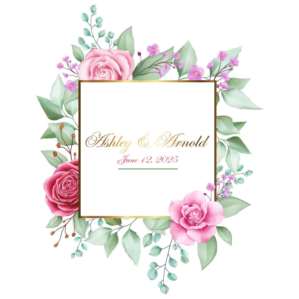 Full Print Custom Wedding Decal Dance Floor Wrap Gloss Removable Vinyl. Wedding Dancefloor design. Free Shipping