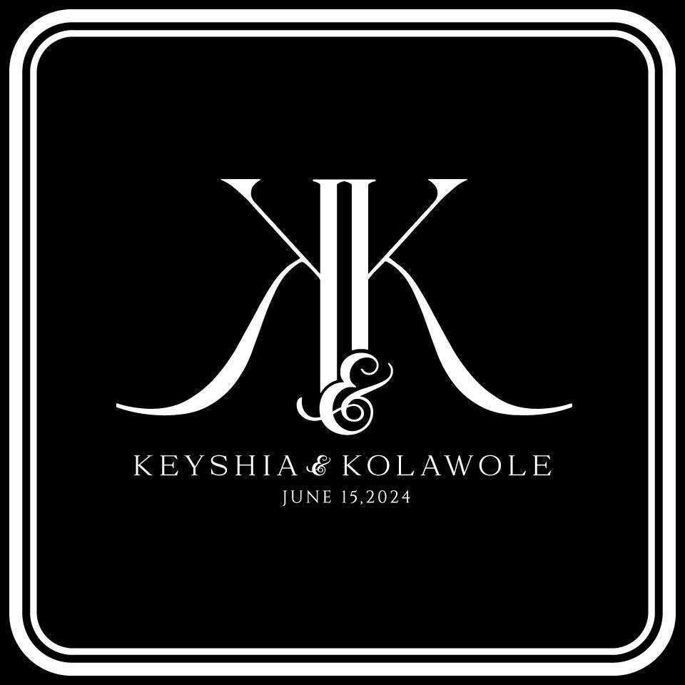 Custom Wedding Decal Dance Floor Wrap Gloss Removable Vinyl. Monogram Print and Vinyl to cover the entire dancefloor. Wedding logo design