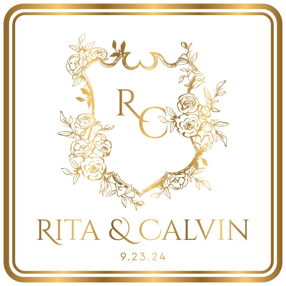 Custom Wedding Decal Dance Floor Wrap Gloss Removable Vinyl. Monogram Print and Vinyl to cover the entire dancefloor. Wedding logo design