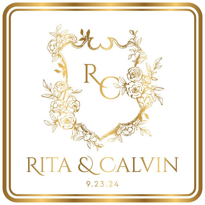 Custom Wedding Decal Dance Floor Wrap Gloss Removable Vinyl. Monogram Print and Vinyl to cover the entire dancefloor. Wedding logo design