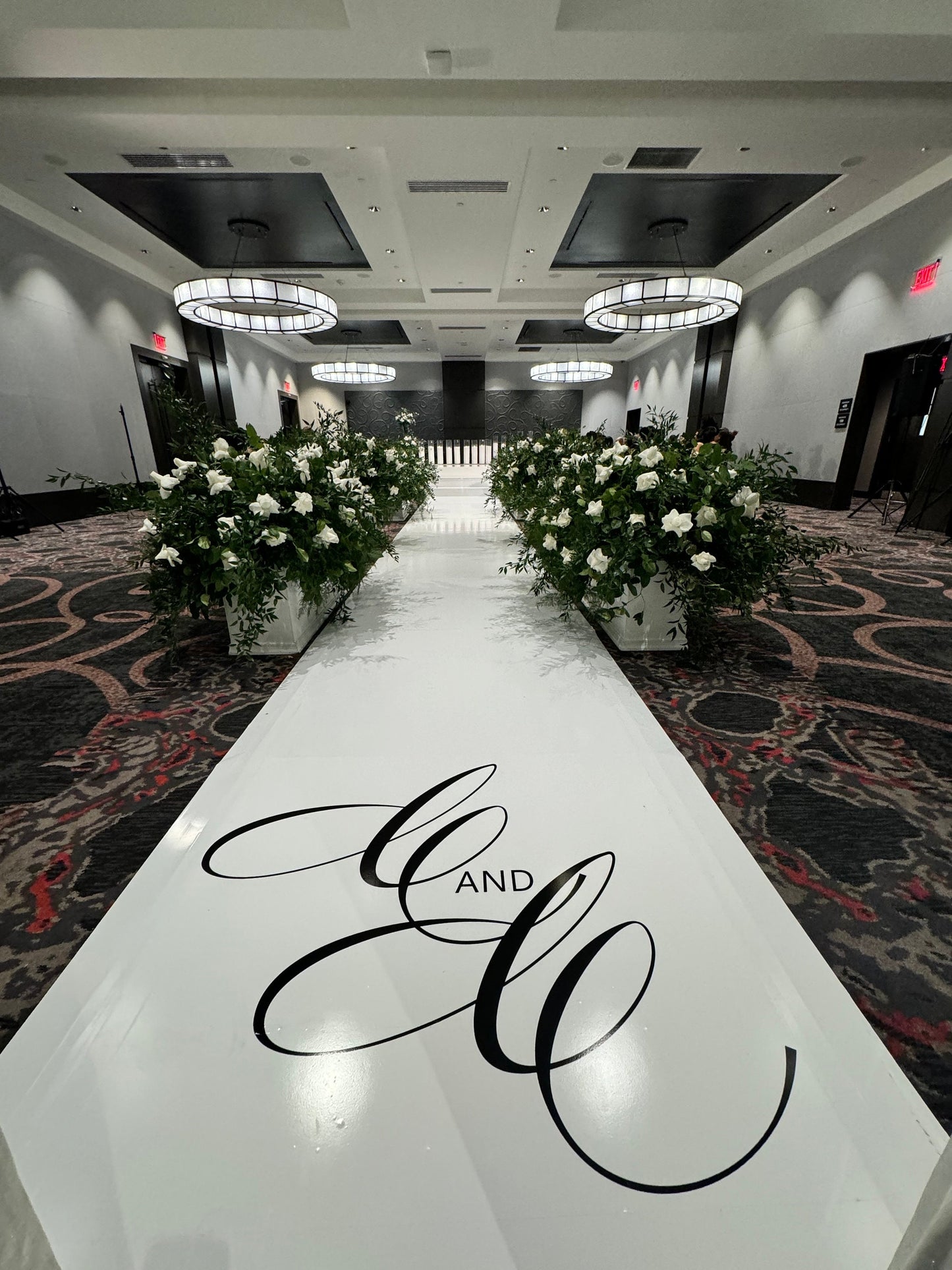 Customizable Wedding Decal Aisle Runner Wrap | Gloss Removable Vinyl | Monogram Printed on the aisle | Wedding logo design| Free Shipping.