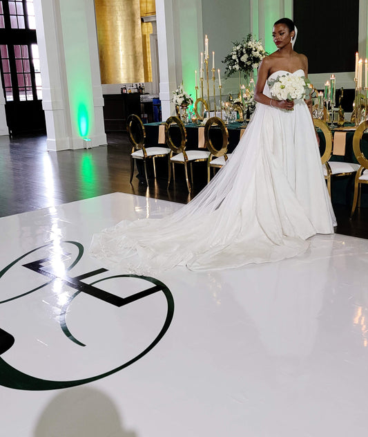 Full Print Custom Wedding Decal Dance Floor Wrap Gloss Removable Vinyl. Wedding Dancefloor design. Free Shipping
