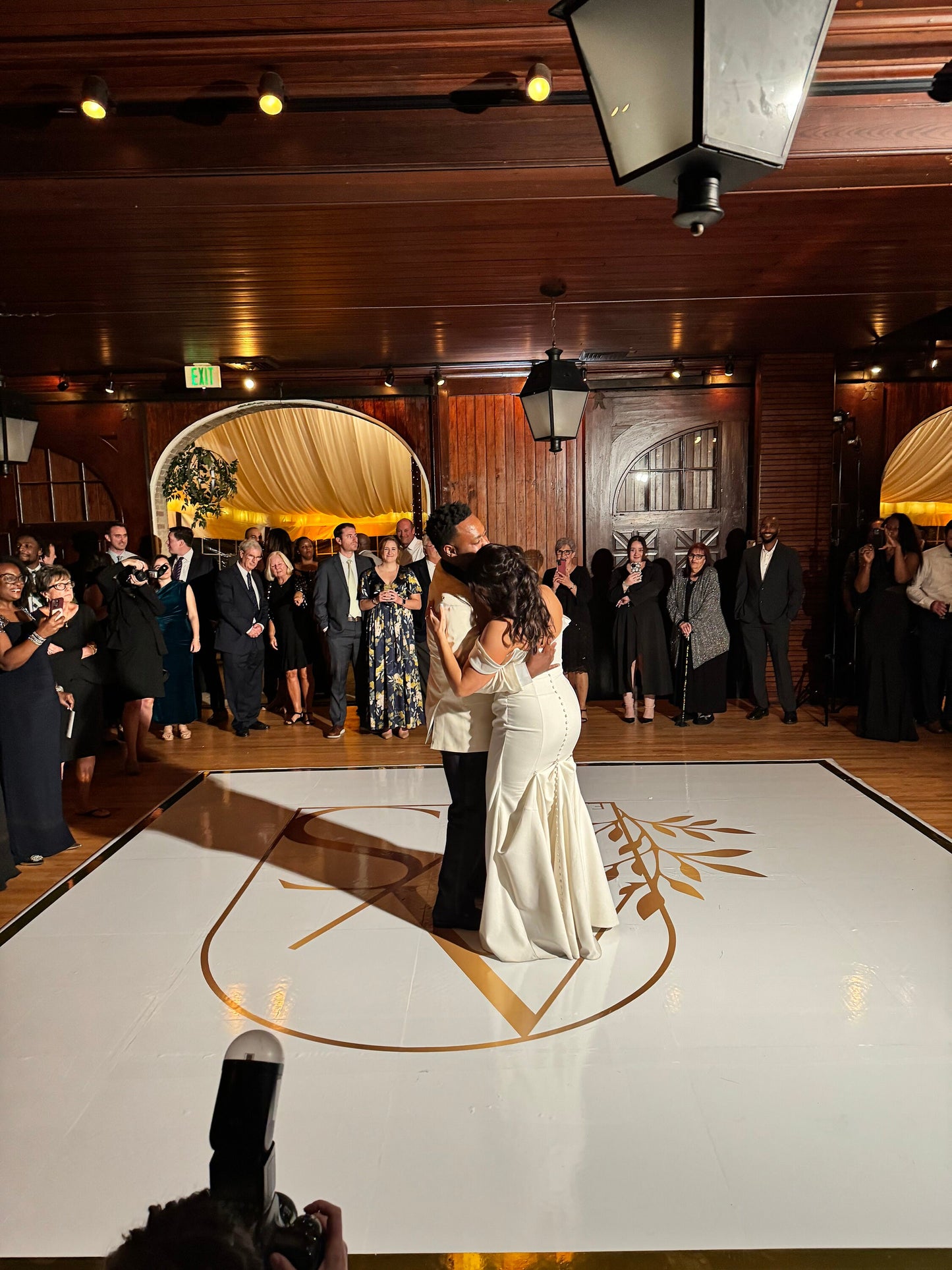 Full Print Custom Wedding Decal Dance Floor Wrap Gloss Removable Vinyl. Wedding Dancefloor design. Free Shipping