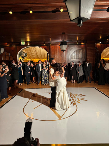 Full Print Custom Wedding Decal Dance Floor Wrap Gloss Removable Vinyl. Wedding Dancefloor design. Free Shipping