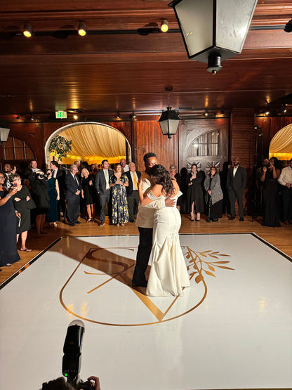 Full Print Custom Wedding Decal Dance Floor Wrap Gloss Removable Vinyl. Wedding Dancefloor design. Free Shipping