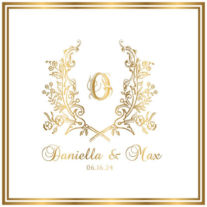 Custom Wedding Decal Dance Floor Wrap Gloss Removable Vinyl. Monogram Print and Vinyl to cover the entire dancefloor. Wedding logo design