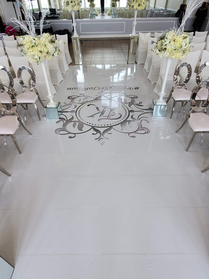 Customizable Wedding Decal Aisle Runner Wrap | Gloss Removable Vinyl | Monogram Printed on the aisle | Wedding logo design| Free Shipping.