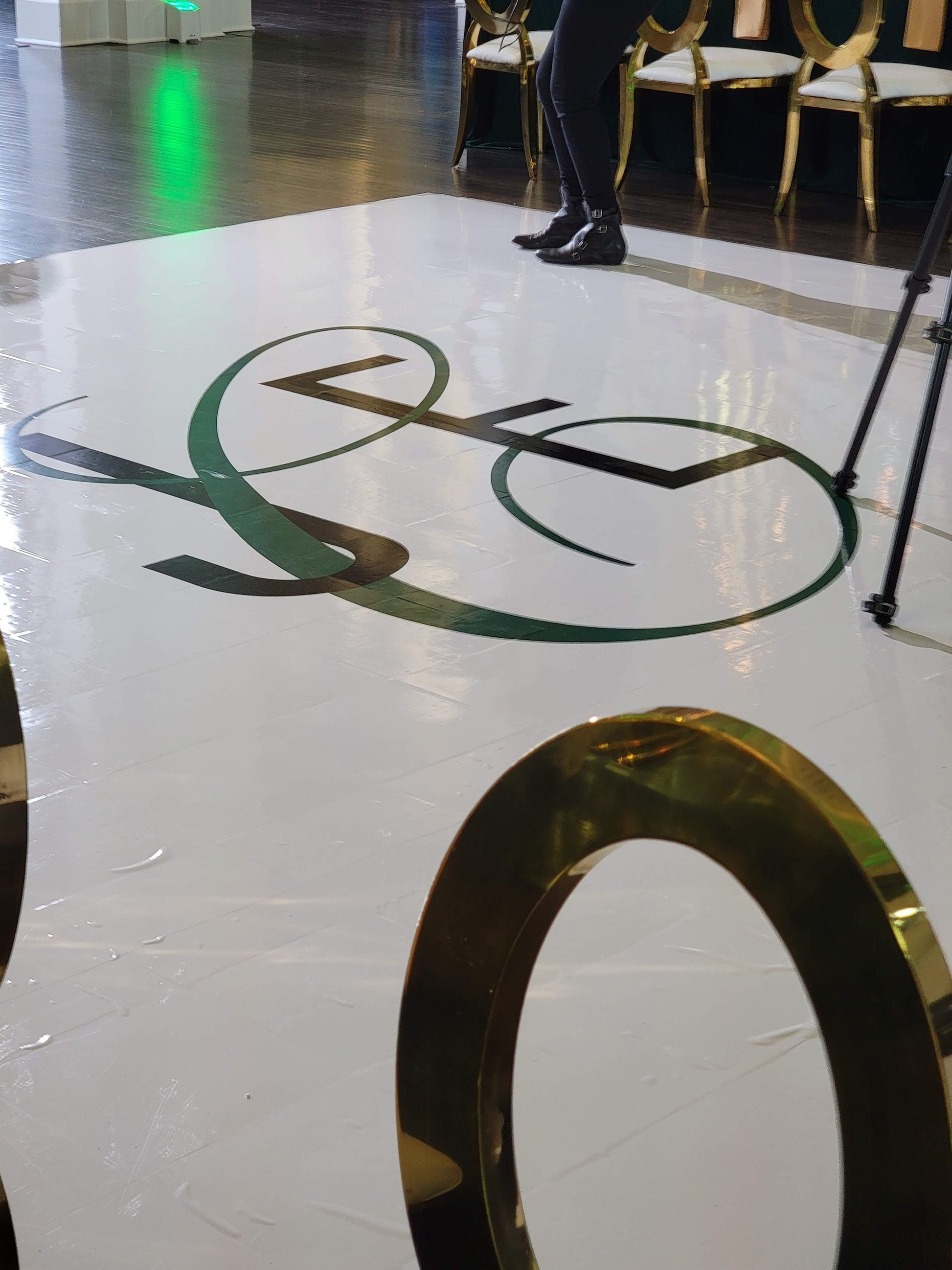 Full Print Custom Wedding Decal Dance Floor Wrap Gloss Removable Vinyl. Wedding Dancefloor design. Free Shipping