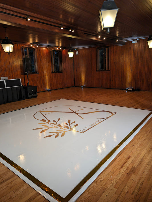 Full Print Custom Wedding Decal Dance Floor Wrap Gloss Removable Vinyl. Wedding Dancefloor design. Free Shipping