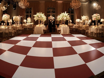 Full print. Custom Wedding Decal Dance Floor Wrap Gloss Removable Vinyl. Monogram Print. Checkerboard design. Wedding logo. Free shipping!