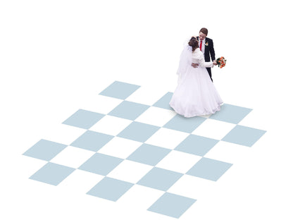 Full print. Custom Wedding Decal Dance Floor Wrap Gloss Removable Vinyl. Monogram Print. Checkerboard design. Wedding logo. Free shipping!
