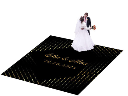 Custom Wedding Decal Dance Floor Wrap Gloss Removable Vinyl. Monogram Print and Vinyl to cover the entire dancefloor. Wedding logo design