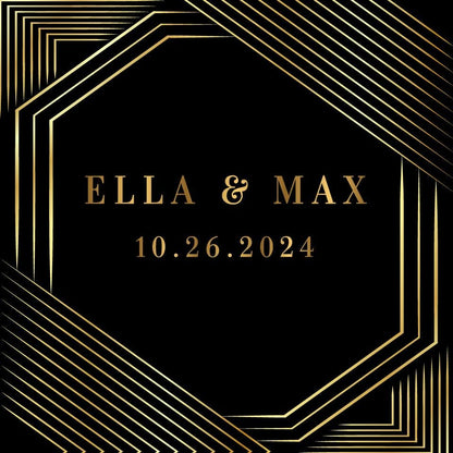 Custom Wedding Decal Dance Floor Wrap Gloss Removable Vinyl. Monogram Print and Vinyl to cover the entire dancefloor. Wedding logo design
