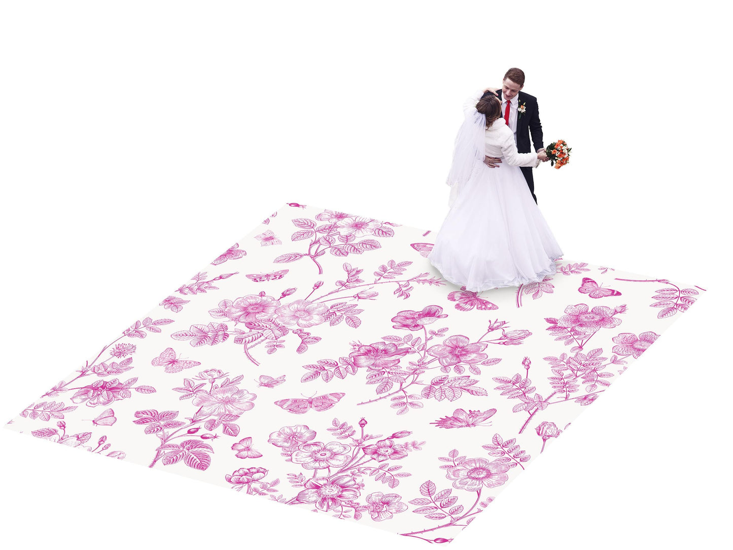 Custom Floral Wedding Decal Dance Floor Wrap Gloss Removable Vinyl. Monogram Print & Vinyl to cover the dancefloor. Wedding logo design