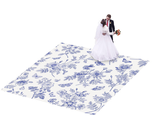 Custom Floral Wedding Decal Dance Floor Wrap Gloss Removable Vinyl. Monogram Print & Vinyl to cover the dancefloor. Wedding logo design