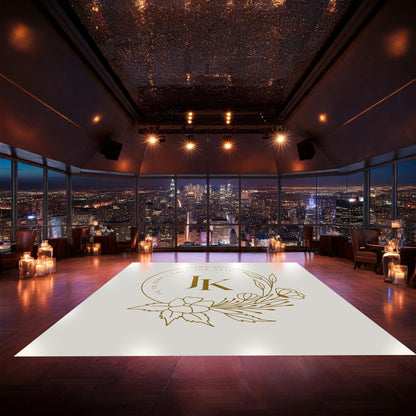 Full Print Custom Wedding Decal Dance Floor Wrap Gloss Removable Vinyl. Wedding Dancefloor design. Free Shipping