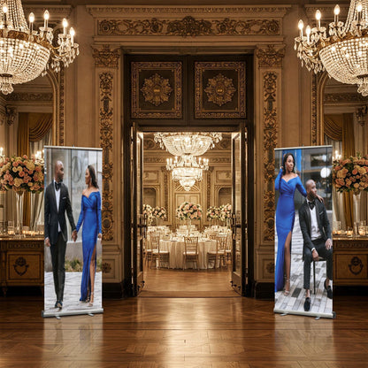 Two Customizable Retractable Banner, Event Photos Banner, Roll Up, Roll Up Banner, Roll Up Banner Stand, Event banner, Birthday Banners,