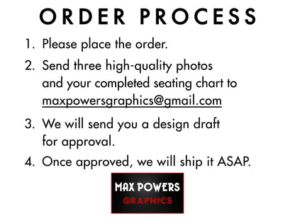 Customizable Photo & 2 Wedding Seating Chart Retractable Banner, Event Photo Roll up, Seating chart, Retractable Banner, Roll Up, Ships Free