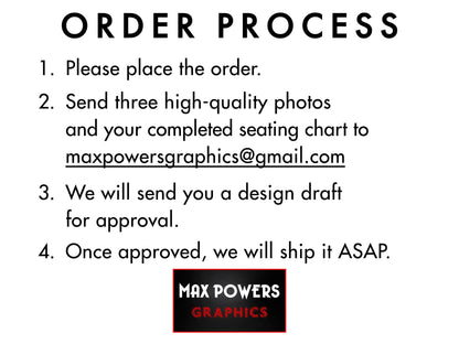 Customizable Photos & Wedding Seating Chart Retractable Banner, Event Photo Roll up, Seating chart, Retractable Banner, Roll Up, Ships Free