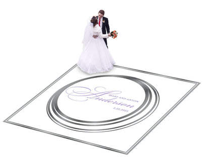 Custom Wedding Decal Dance Floor Wrap Gloss Removable Vinyl. Monogram Print and Vinyl to cover the entire dancefloor. Wedding logo design