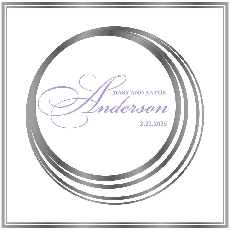 Custom Wedding Decal Dance Floor Wrap Gloss Removable Vinyl. Monogram Print and Vinyl to cover the entire dancefloor. Wedding logo design