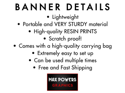 Customizable Photo & 2 Wedding Seating Chart Retractable Banner, Event Photo Roll up, Seating chart, Retractable Banner, Roll Up, Ships Free