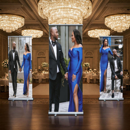 Three Customizable Retractable Banner, Event Photos Banner, Roll Up, Roll Up Banner, Roll Up Banner Stand, Event banner, Birthday Banners,