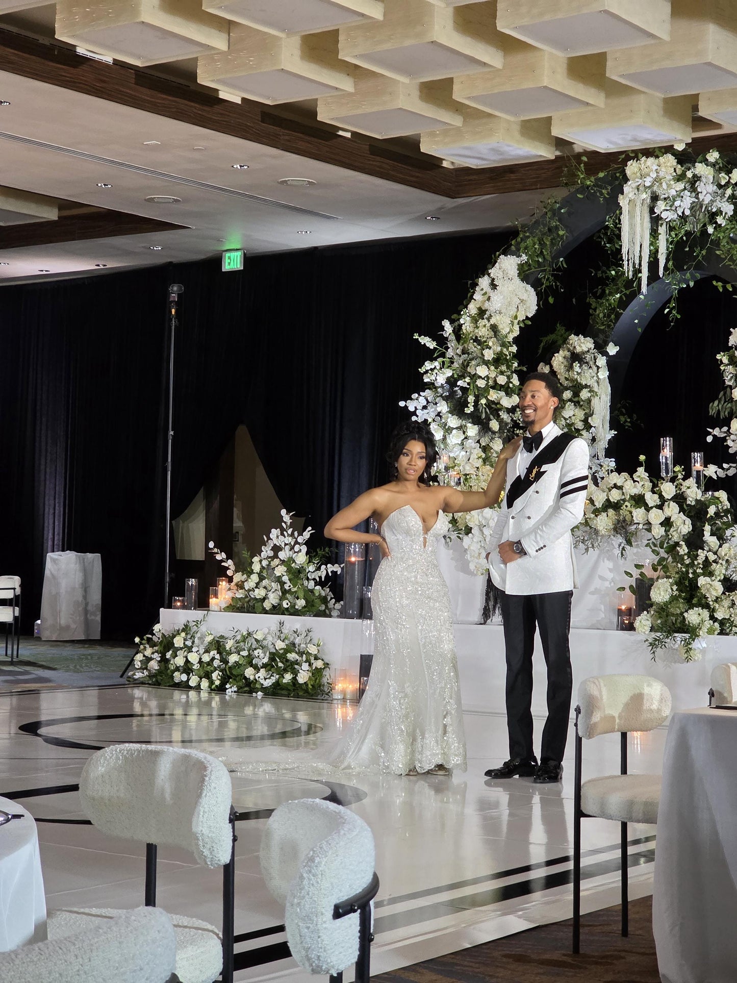 Custom Wedding Decal Dance Floor Wrap Gloss Removable Vinyl. Monogram Print and Vinyl to cover the entire dancefloor. Wedding logo design