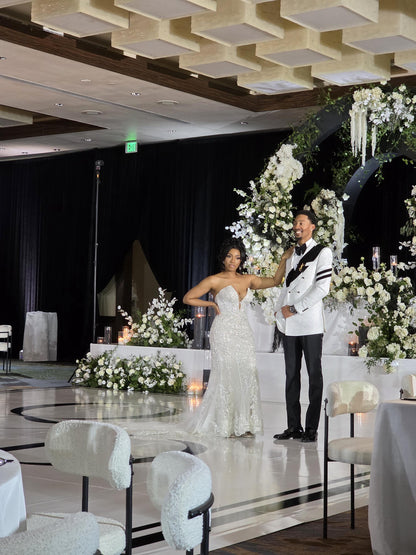 Custom Wedding Decal Dance Floor Wrap Gloss Removable Vinyl. Monogram Print and Vinyl to cover the entire dancefloor. Wedding logo design