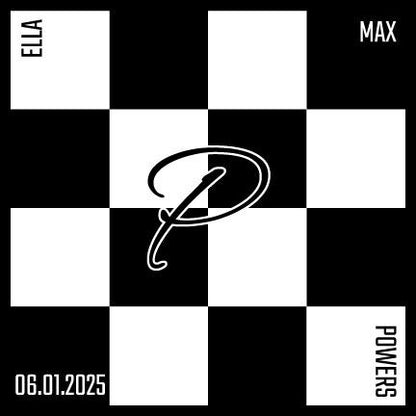 Customizable Checkerboard Decal Dance Floor Wrap Gloss Removable Vinyl. Monogram Print. Checkerboard design. Wedding logo. Free shipping!