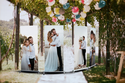 Four Customizable Retractable Banner, Event Photos Banner, Wedding Monogram, Decal, Roll Up, Roll Up Banner Stand, Event banner. Ships Free