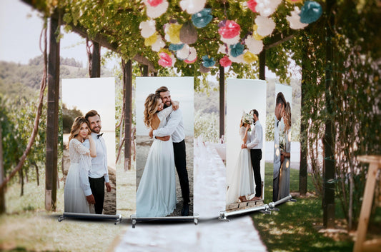 Four Customizable Retractable Banner, Event Photos Banner, Wedding Monogram, Decal, Roll Up, Roll Up Banner Stand, Event banner. Ships Free