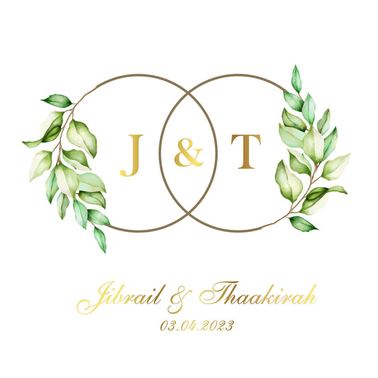 Custom Wedding Decal Dance Floor Wrap Gloss Removable Vinyl. Monogram Print and Vinyl to cover the entire dancefloor. Wedding logo design