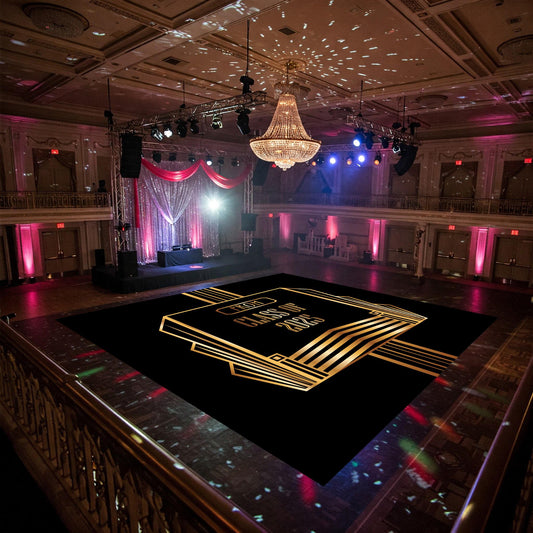 Custom Prom Decal DanceFloor Wrap. Removable Vinyl. Monogram Print & Vinyl to cover your entire dancefloor. Prom logo design. Free shipping.
