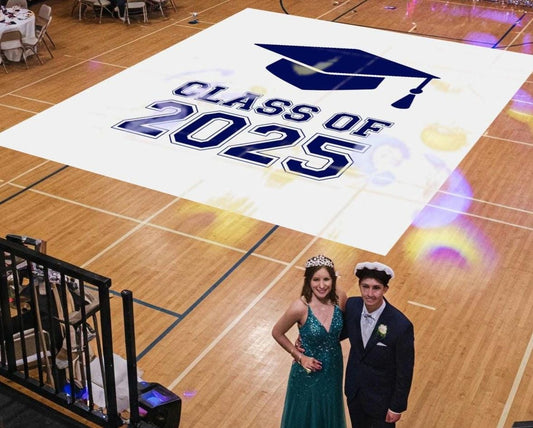 Custom Prom Decal DanceFloor Wrap. Removable Vinyl. Monogram Print & Vinyl to cover your entire dancefloor. Prom logo design. Free shipping.